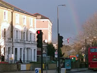 No filter: Balham High Road and a rainbow
